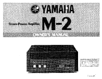 Yamaha M-2 - Owners Manual 